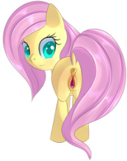 1720154__explicit_anonymous artist_fluttershy_anus_dock_from behind_looking back_nudity_simple background_smiling_transparent background_vagina.png