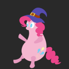 7070240__safe_artist-colon-aprilfools_pinkie+pie_earth+pony_pony_black+background_colored_female_flat+colors_gourd_hat_mare_minimalist_modern+art_simple+backgro.jpg