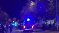 police disolve a small group at Sant Joan.mp4