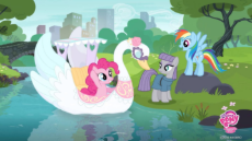 1063840__safe_rainbow+dash_pinkie+pie_maud+pie_female_pony_mare_pegasus_earth+pony_tree_water_official_river_boat_facebook_manehattan_the+gift+of+the.jpg