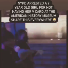 NYPD arrested a 9 year old girl for not having her vaccine card.mp4