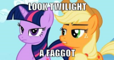 3603643__episode+needed_safe_derpibooru+import_edit_edited+screencap_screencap_applejack_twilight+sparkle_earth+pony_pony_unicorn_g4_dialogue_duo_faggo.png