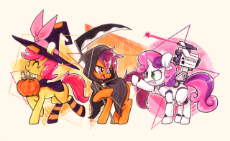 457083__safe_clothes_scootaloo_sweetie belle_apple bloom_cutie mark crusaders_costume_robot_candy_halloween.png