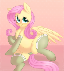 1640359__suggestive_artist-colon-toroitimu_fluttershy_adorasexy_belly_belly button_chest fluff_chubby_clothes_colored pupils_cute_female_green underwea.png