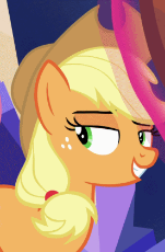 2610925__safe_applejack_solo_female_pony_mare_smiling_earth+pony_screencap_cute_animated_cropped_offscreen+character_one+eye+closed_gif_lidded+eyes_w.gif