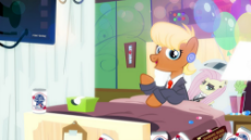 1742453__safe_fluttershy_babs+seed_ms-dot-+harshwhinny_solo_female_pony_mare_clothes_bed_balloon_necktie_alcohol_suit_body+pillow_television_beer_hos.jpeg