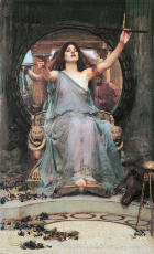 Circe Offering the Cup to Ulysses in Detail John William Waterhouse.jpg
