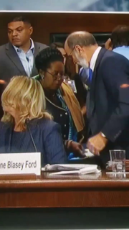 What is in this big fat envelope congresswoman Lee is passing to Dr. Ford’s attorney - -.mp4