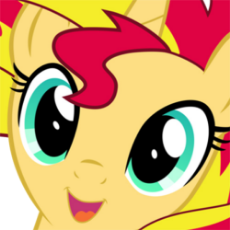 1033897__safe_artist-colon-light262_sunset+shimmer_pony_unicorn_close-dash-up_cropped_cute_female_happy_hi+anon_shimmerbetes_smiling_solo.png