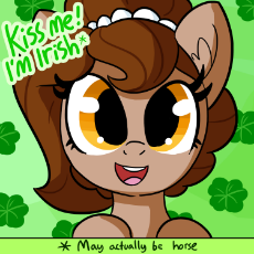 1683358__safe_solo_female_pony_oc_mare_oc+only_smiling_earth+pony_cute_looking+at+you_open+mouth_dialogue_text_bust_ear+fluff.png