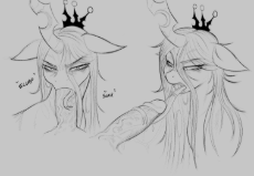 3389289__explicit_artist-colon-dominismortis_derpibooru+import_queen+chrysalis_changeling_changeling+queen_g4_blowjob_crown_disembodied+penis_drool_ere.png