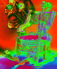 rainbow skeleton chair.gif