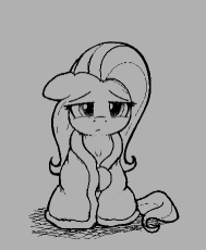 2662726__safe_artist-colon-whiskeypanda_derpibooru+import_fluttershy_pony_blanket_doodle_image_monochrome_png_sick.png