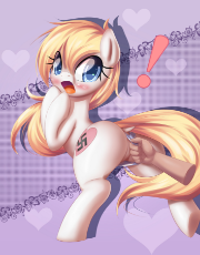 1400233__suggestive_artist-colon-aryanne_oc_oc-colon-aryanne_oc only_ass_blushing_clothes_dock_earth pony_exclamation point_female.jpeg