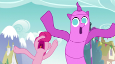 1117298__safe_screencap_pinkie pie_the one where pinkie pie knows_airdancer_animated_d-colon-_flailing_frown_noodle arms_nose in the air_.gif