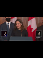 Marie Oakes - Minister Freeland says 'the way to get your account unfrozen is to stop being part' of the Freedom Convoy protest efforts. [1495808172187164673].mp4