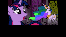 492872__safe_twilight sparkle_princess celestia_animated_parody_king sombra_ponies-colon- the anthology 3_zero wing_all your base are belong to us.gif