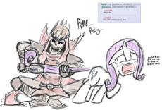 halloween lich brushing pony.jpg