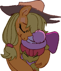 7409169__safe_artist-colon-mouseu_imported+from+derpibooru_apple+bloom_applejack_earth+pony_pony_adorabloom_animated_apple+sisters_applejack27s+hat_blood_bow_co (1).gif
