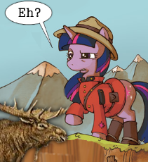 1138552__safe_artist-colon-katiecandraw_derpibooru+import_edit_idw_twilight+sparkle_moose_canada_canadian_cropped_eh_mountie_solo_stereotype.png