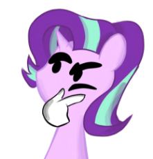 1977066__safe_artist-colon-el pony chipocludo_starlight glimmer_bust_disembodied hand_emoji_female_frown_hand_lidded eyes_mare_meme_pony_.png