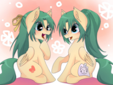 6472375__safe_artist-colon-namaenonaipony_imported+from+derpibooru_pegasus_pony_duo_duo+female_ear+fluff_eye+clipping+through+hair_female_folded+wings_higurashi.jpg
