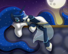 1269354__safe_artist-colon-miniferu_princessluna_bedroomeyes_clothes_dress_galadress_moon_night_shoes_solo.jpeg