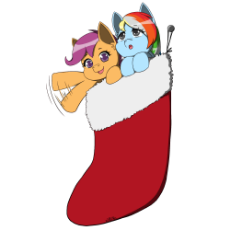 6856587__safe_artist-colon-erein_imported+from+derpibooru_scootaloo_oc_oc-colon-azure_pegasus_pony_christmas_christmas+presents_christmas+stocking_colore.jpg
