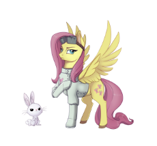 1381255__safe_artist-colon-badday28_angel bunny_fluttershy_clothes_dr adorable_goggles_pony_raised hoof_simple background_transparent background.png