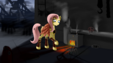 1024978__safe_solo_fluttershy_clothes_fire_robot_steampunk_steam_pipe_constriction.png