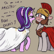 2795670__safe_artist-colon-t72b_starlight+glimmer_earth+pony_pony_unicorn_armor_biggus+dickus_blushing_cape_clothes_female_guardsmare_helmet_historical+roleplay.png