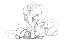 434546__safe_rarity_monochrome_cute_sweetie belle_sketch_magic_sisters_cyborg_diasweetes.png