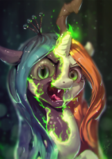 1754093__safe_artist-colon-assasinmonkey_queen chrysalis_shutter bug_the mean 6_spoiler-colon-s08e13_changeling_green eyes_open mouth_pony_signature_so.png