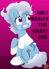 2321736__safe_screw+loose_solo_female_pony_mare_clothes_smiling_earth+pony_sitting_raised+hoof_crying_grin_sad_gloves_hospital+gown_artist-colon-mimi.jpg