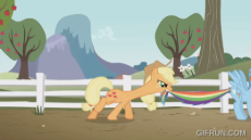 ApplejackHoldingRainbowDashBack.gif
