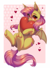 3682672__safe_artist-colon-alphadesu_derpibooru+import_fluttershy_bat+pony_pony_g4_bat+ponified_commission_cute_ear+fluff_female_floating+heart_flutter.png