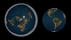The ISS orbit visualized on the flat earth map (Azimuthal equidistant projection).mp4