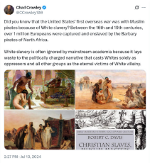 The USA first overseas war was with Muslims pirates because of White slavery.jpg