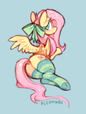 3777875__safe_artist-colon-flixanoa_derpibooru+import_fluttershy_pegasus_pony_g4_clothes_female_image_jpeg_simple+background_socks_solo_striped+socks.jpeg