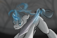 6079610__safe_artist-colon-ahorseofcourse_oc_oc-colon-silver+sword_pony_unicorn_horn_magic_solo_sword_telekinesis_weapon.png