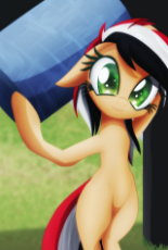 1315630__safe_solo_female_pony_oc_mare_oc+only_smiling_earth+pony_looking+at+you_floppy+ears_bipedal_wingding+eyes_colored+pupils_starry+eyes_barrel_.jpeg