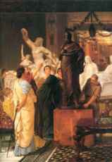 Sir Lawrence Alma-Tadema (1836-1912) A Sculpture Gallery in Rome at the Time of Agrippa - 1867.jpg