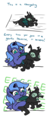 2120019__safe_artist-colon-jargon scott_princess luna_changeling_comic_cute_dialogue_eeee_female_filly_holding a changeling_holding a pon.png