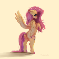3694850__safe_artist-colon-miokomata_derpibooru+import_fluttershy_pegasus_pony_g4_bipedal_blushing_butt_colored+hooves_cute_dock_female_floppy+ears_flu.jpeg