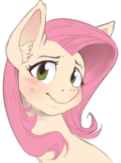 1882079__safe_artist-colon-kalthedestroyer_fluttershy_bust_female_pony_simple background_solo_white background.jpeg