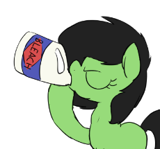 Filly drinking bleach.png