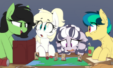 2248664__safe_artist-colon-shinodage_oc_oc+only_oc-colon-apogee_oc-colon-filly+anon_oc-colon-luftkrieg_oc-colon-zala_earth+pony_pegasus_pony_zebra_crusader_dung.png