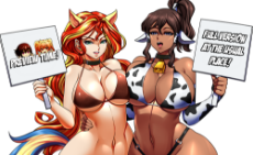 2107918__suggestive_artist-colon-jadenkaiba_sunset shimmer_absolute cleavage_bell_bell collar_belly button_big breasts_boob squish_breasts_busty sunset.png