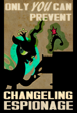 57305__safe_queen+chrysalis_solo_female_smiling_open+mouth_magic_jewelry_text_changeling_raised+hoof_telekinesis_fangs_frown_changeling+queen_standin.png