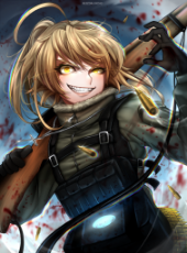Tanya with rifle and bag a….png